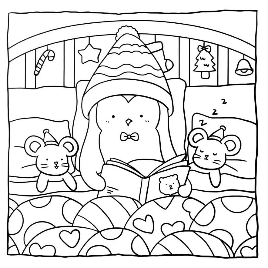 Natal Hygge Para Colorir 1