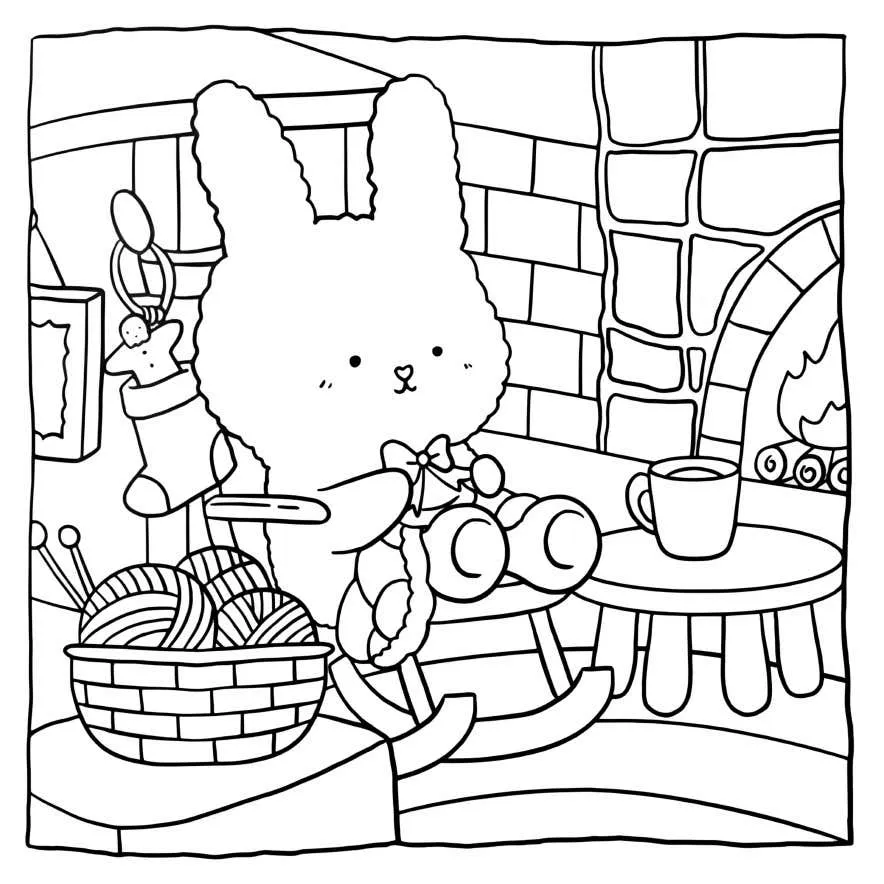 Natal Hygge Para Colorir 14