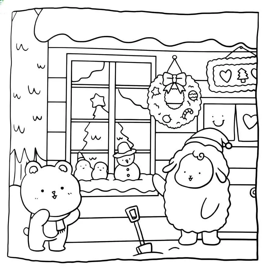 Natal Hygge Para Colorir 16