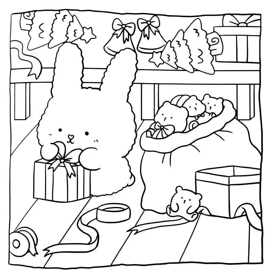 Natal Hygge Para Colorir 17