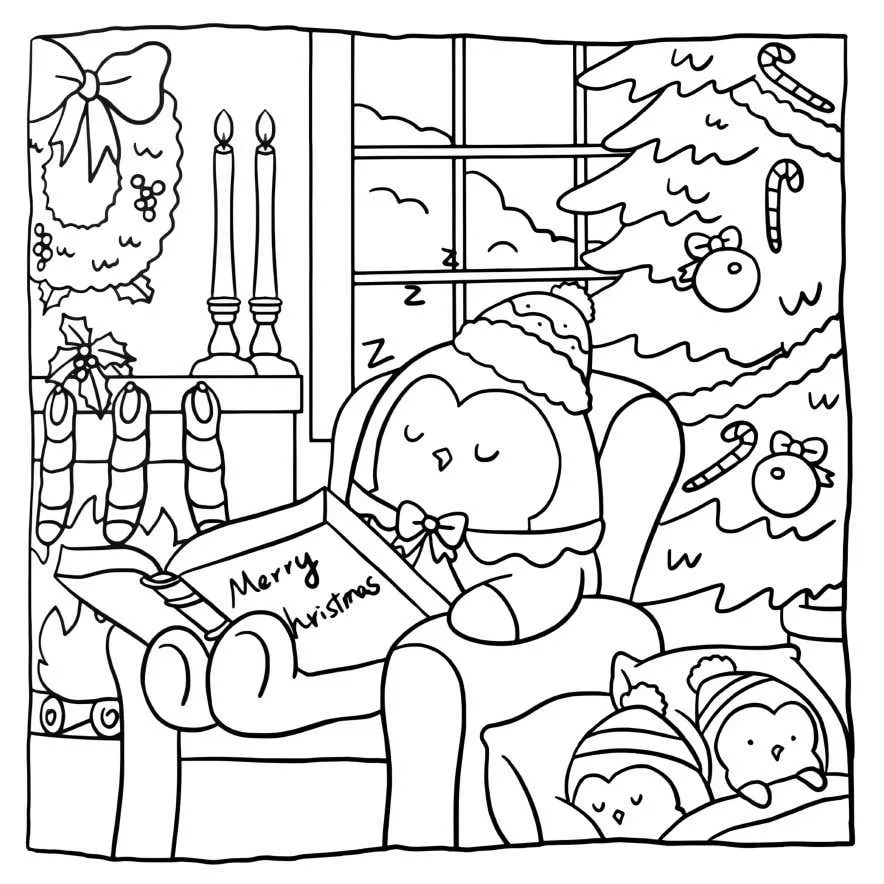 Natal Hygge Para Colorir 19