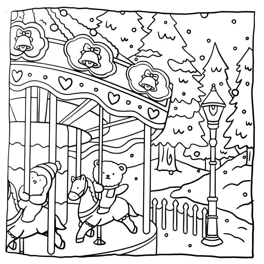 Natal Hygge Para Colorir 23