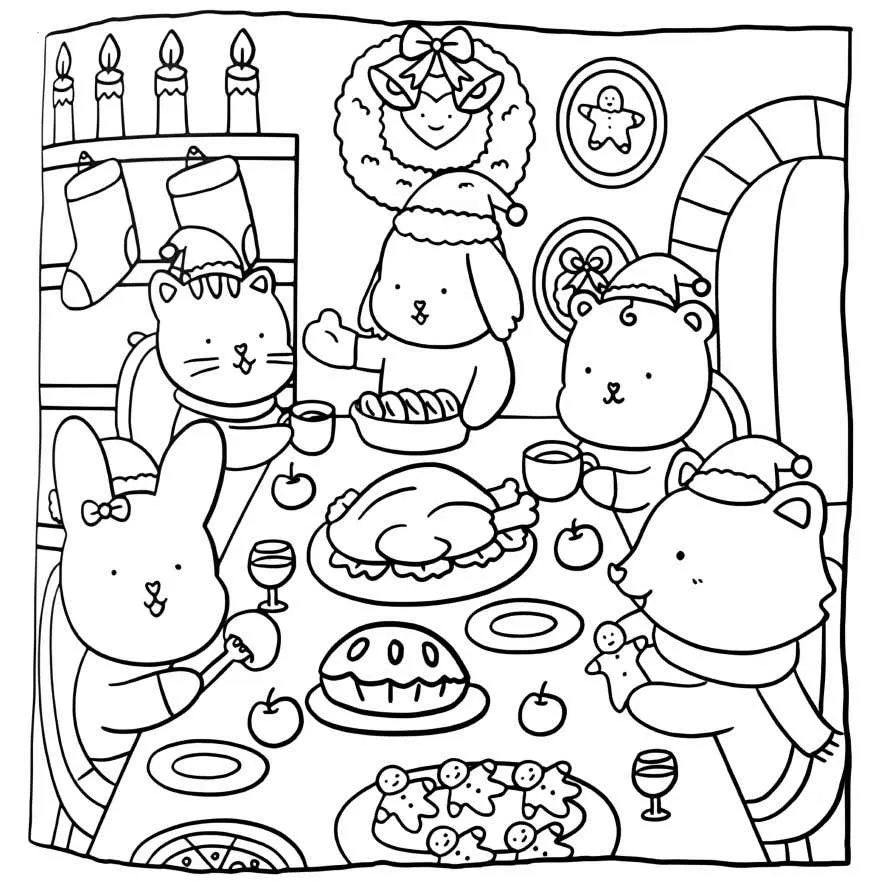 Natal Hygge Para Colorir 25