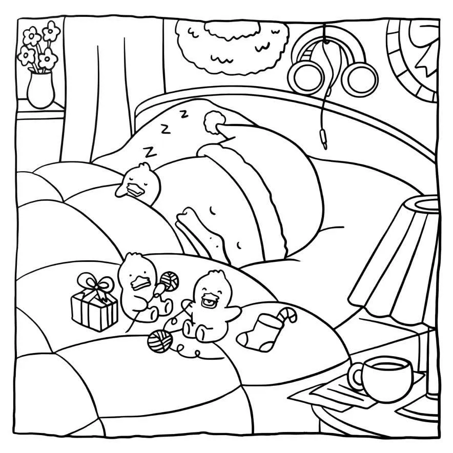 Natal Hygge Para Colorir 7