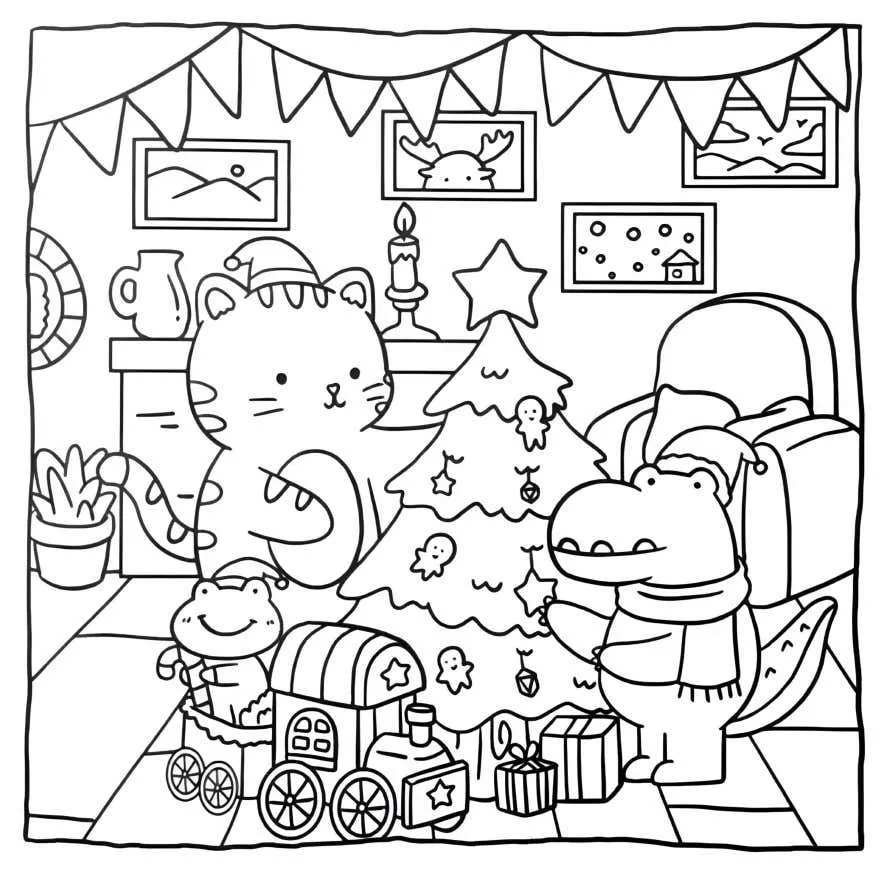 Natal Hygge Para Colorir 8