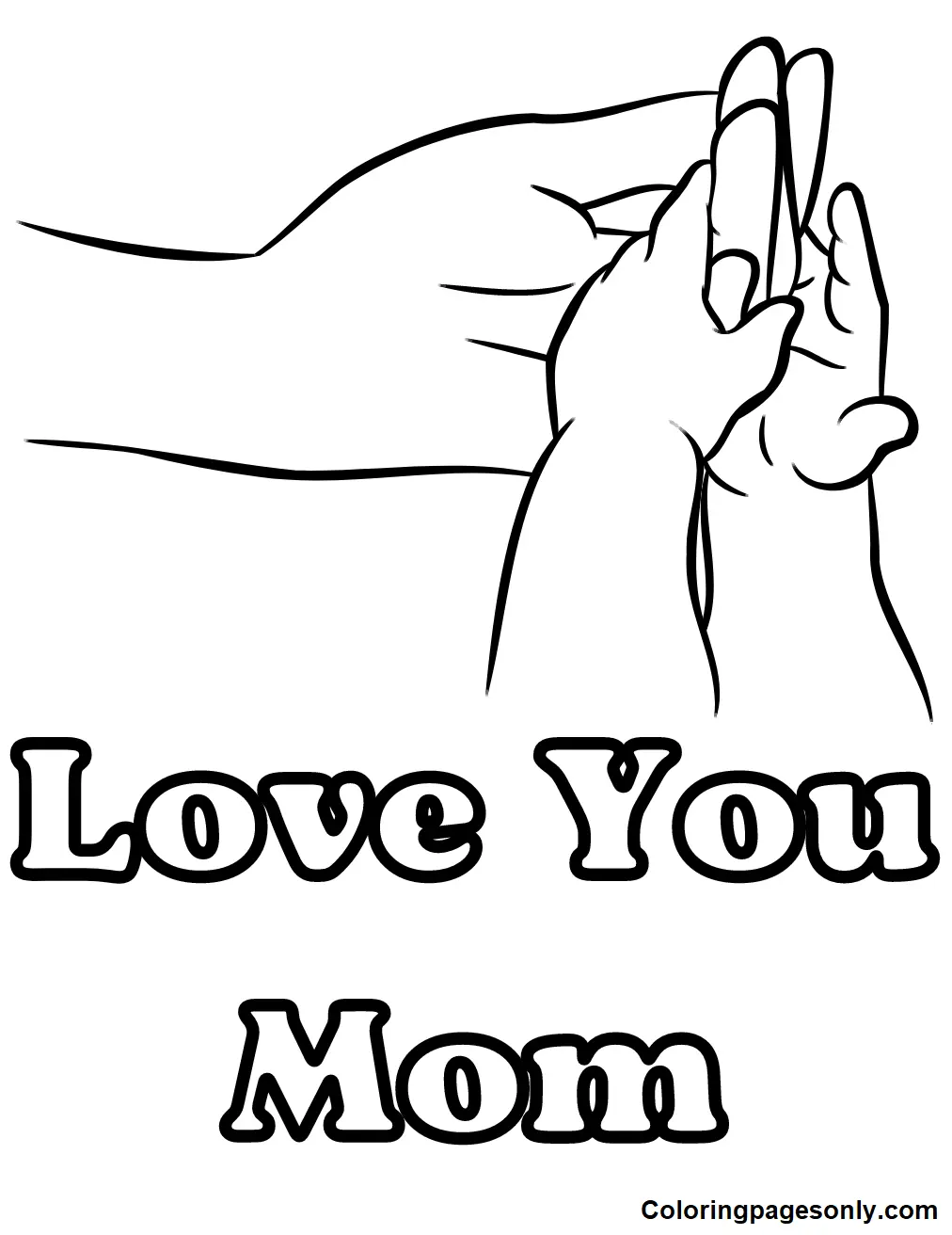 Ich liebe Mama Ausmalbilder 1