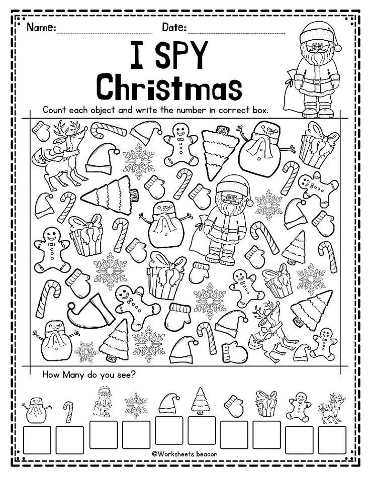 Navidad De Veo Veo Para Colorear 5