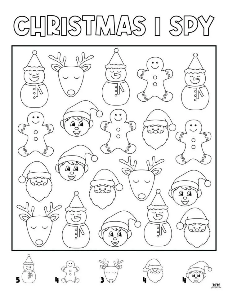 Navidad De Veo Veo Para Colorear 6