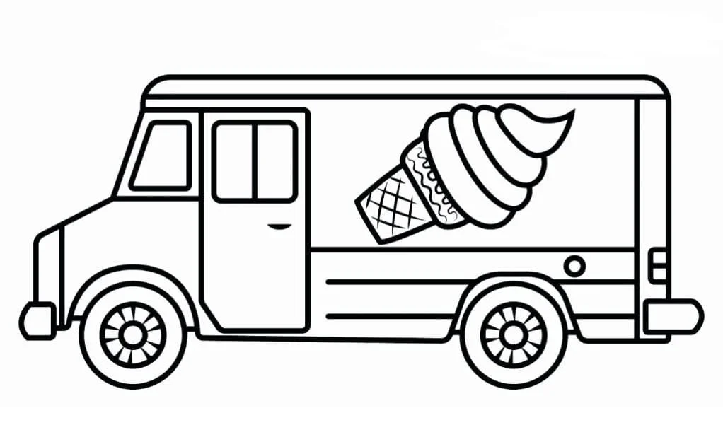 Desenhos de Caminhao de Sorvete Para Colorir 105