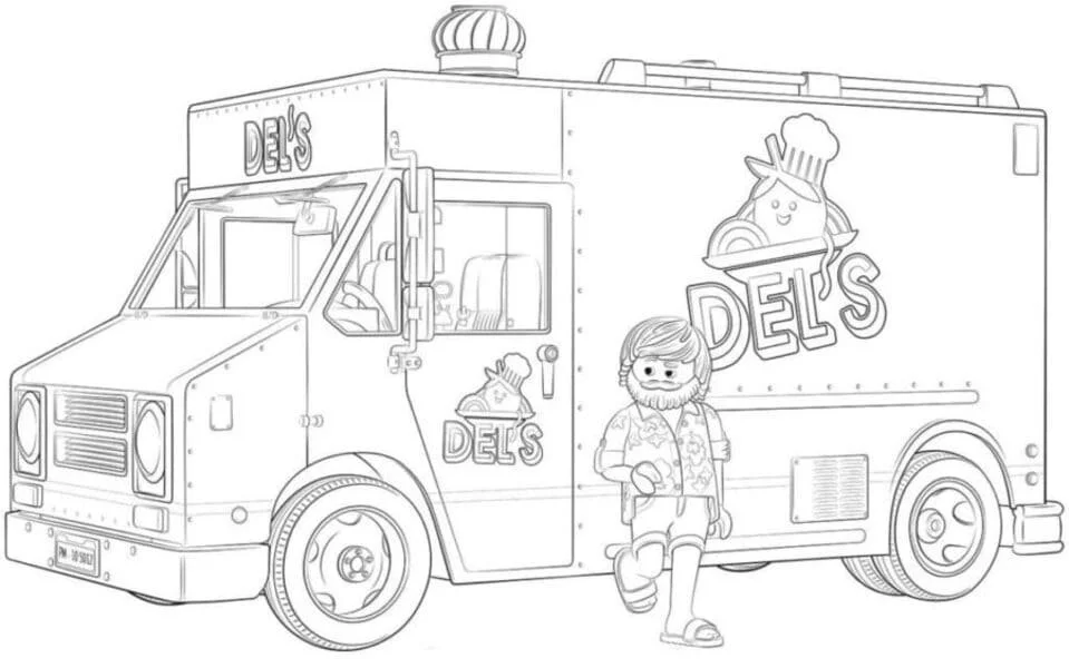 Desenhos de Caminhao de Sorvete Para Colorir 12
