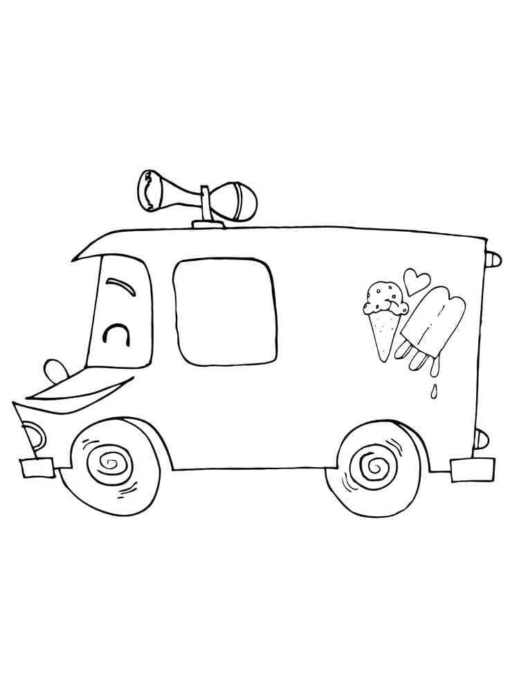 Desenhos de Caminhao de Sorvete Para Colorir 19