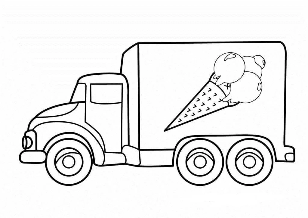 Desenhos de Caminhao de Sorvete Para Colorir 33