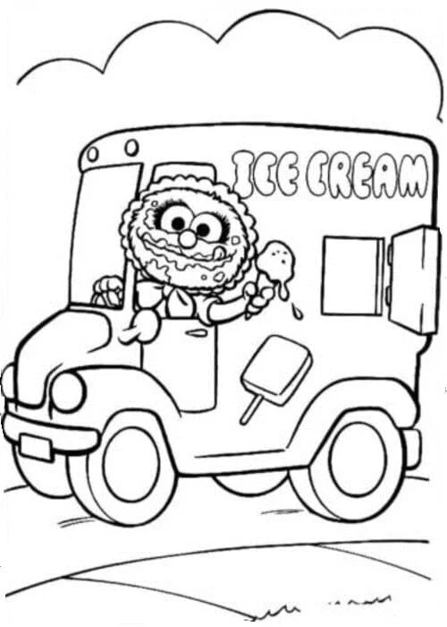 Desenhos de Caminhao de Sorvete Para Colorir 36