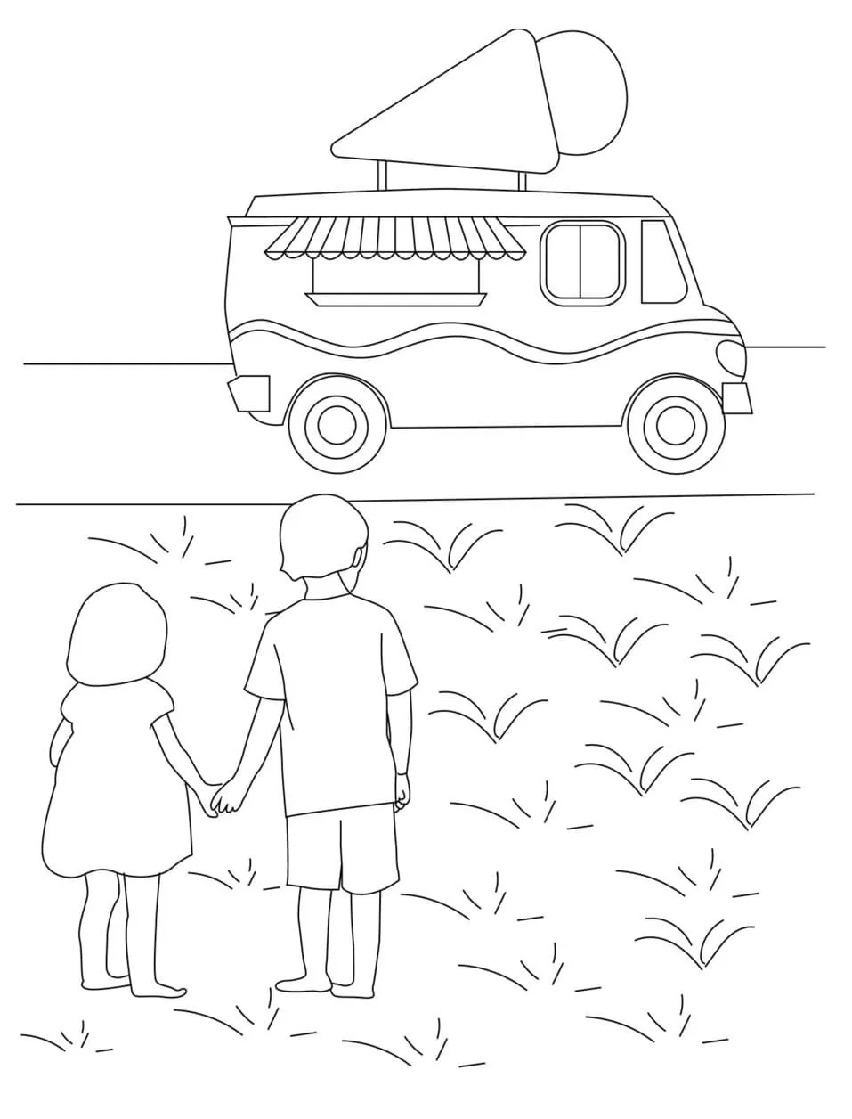 Desenhos de Caminhao de Sorvete Para Colorir 43