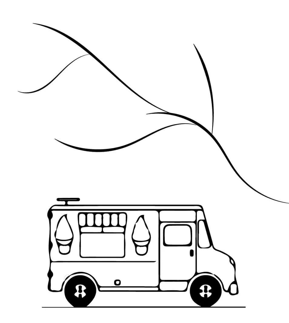 Desenhos de Caminhao de Sorvete Para Colorir 45