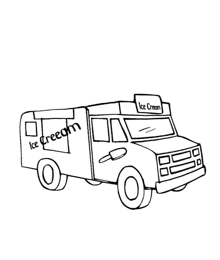 Desenhos de Caminhao de Sorvete Para Colorir 49