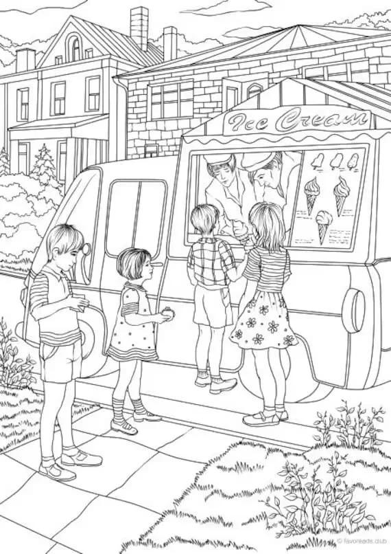 Desenhos de Caminhao de Sorvete Para Colorir 70