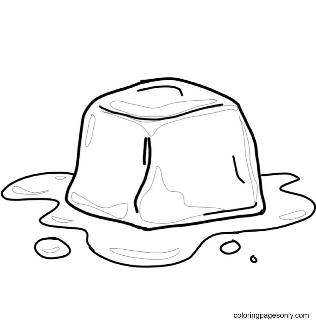 Desenhos de Cubos de Gelo Para Colorir 3