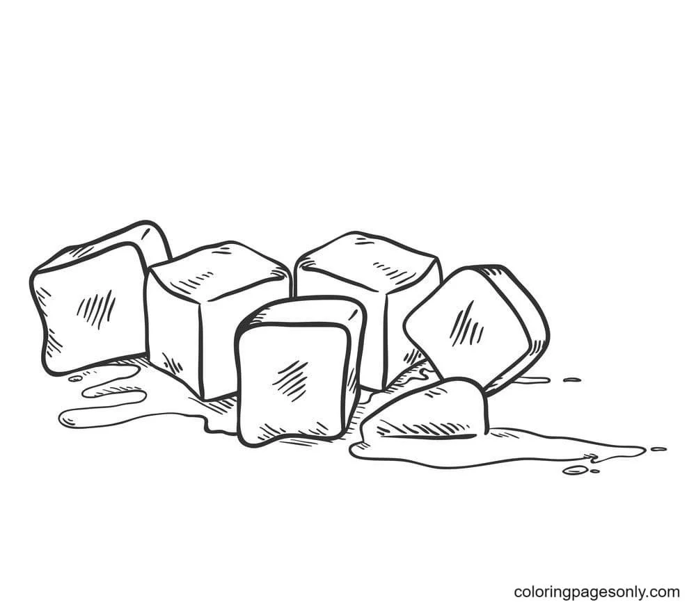 Desenhos de Cubos de Gelo Para Colorir 4