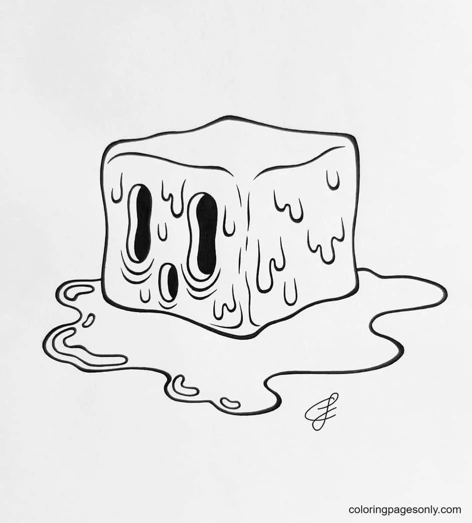 Desenhos de Cubos de Gelo Para Colorir 5