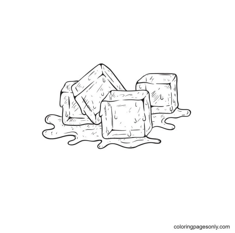 Desenhos de Cubos de Gelo Para Colorir 9