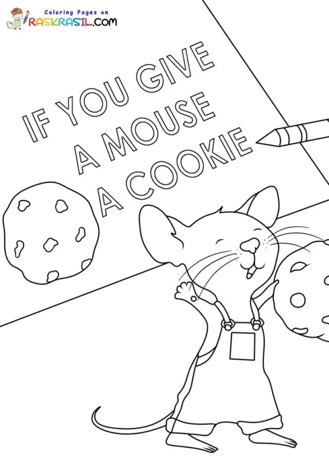 Se voce der um biscoito a um rato Para Colorir 2