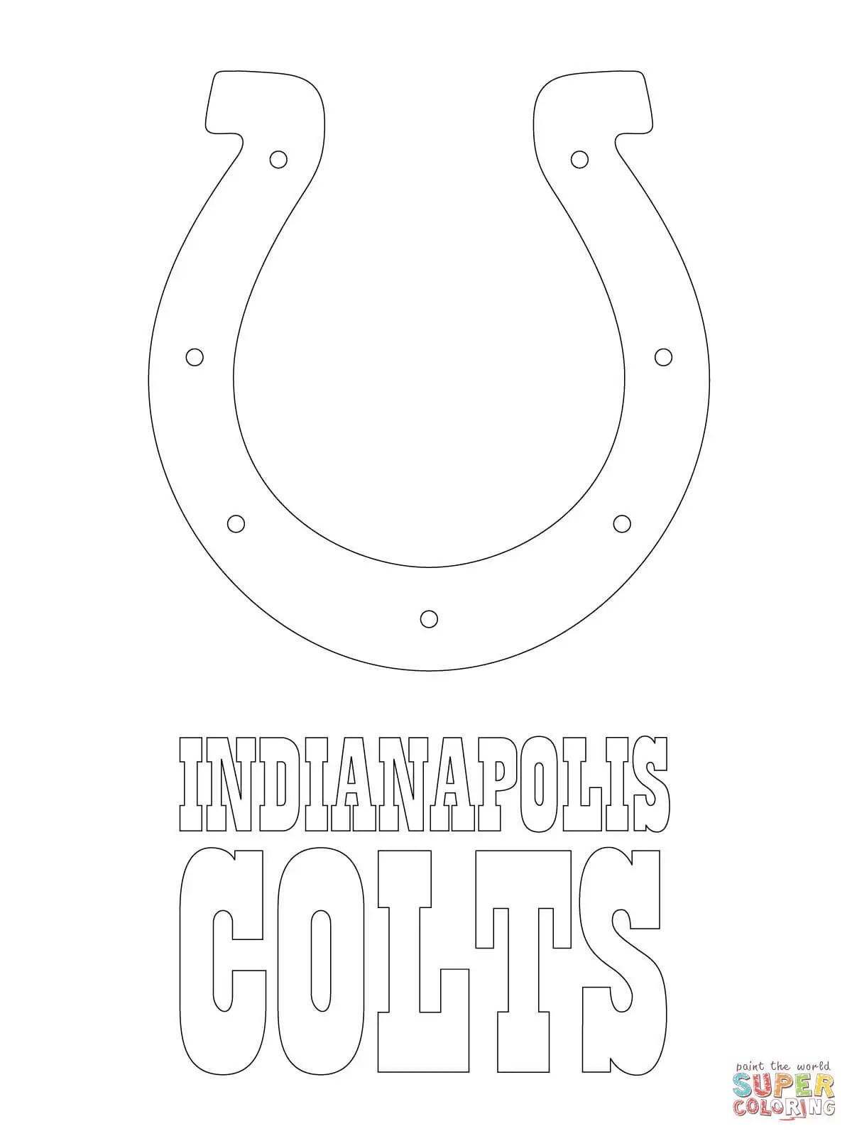 Indianapolis Colts Para Colorir 12