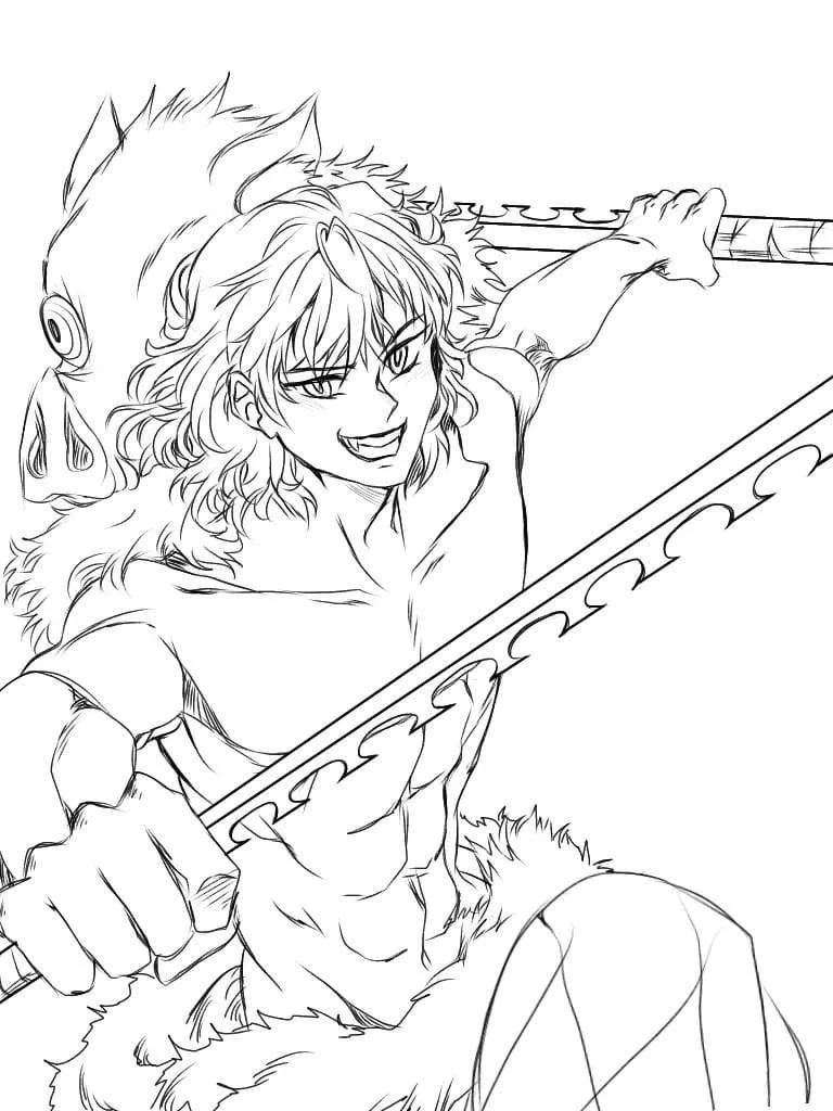Desenhos de Inosuke Para Colorir 5