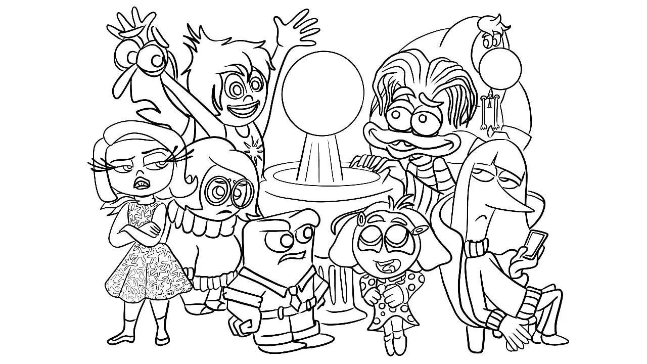 Inside Out 2 coloring pages 1