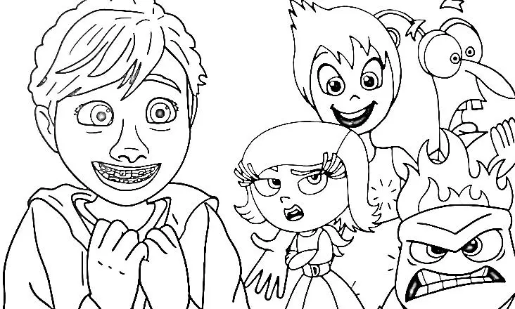Inside Out 2 coloring pages 15