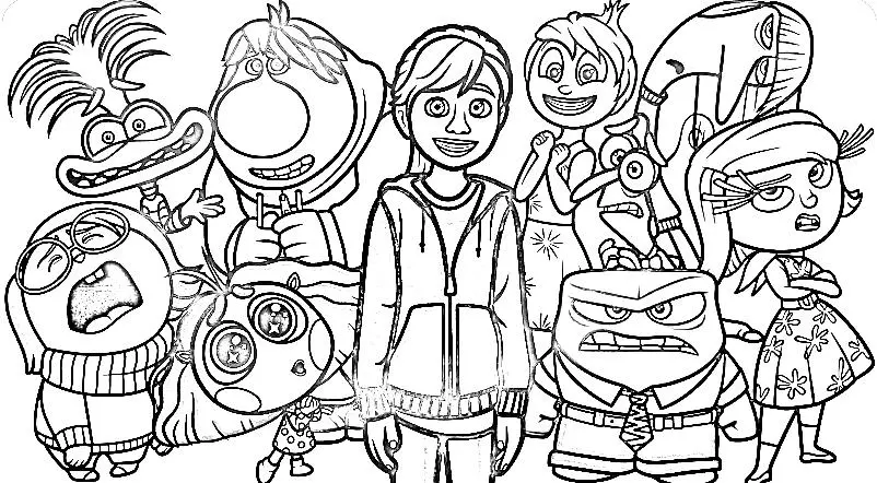 Inside Out 2 coloring pages 16