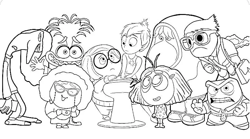 Inside Out 2 coloring pages 21