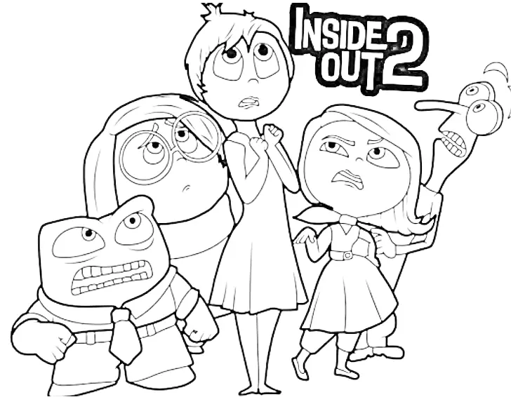 Inside Out 2 coloring pages 24