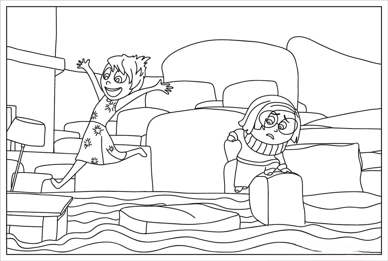 Inside Out 2 coloring pages 35