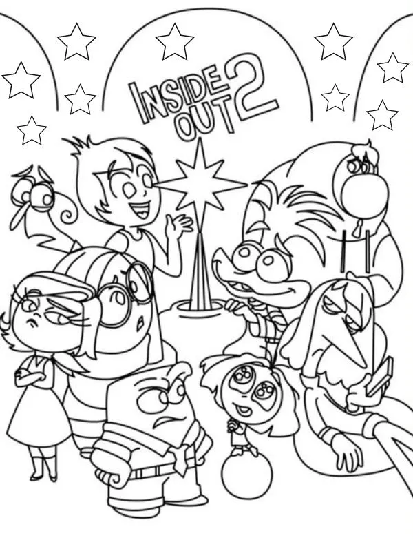 Inside Out 2 coloring pages 38