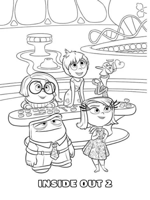 Inside Out 2 coloring pages 41