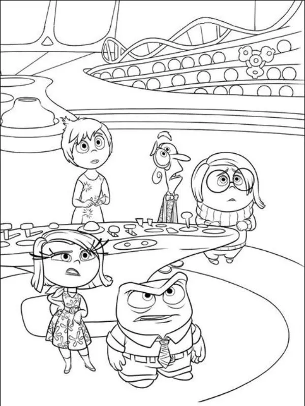 Inside Out 2 coloring pages 46