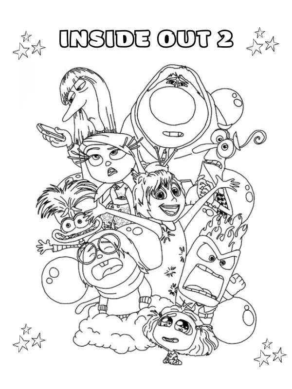 Inside Out 2 coloring pages 63