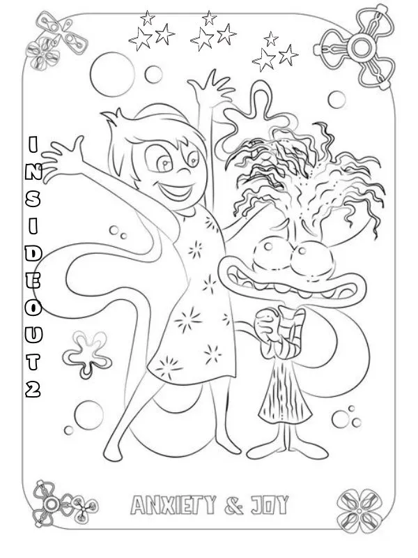 Inside Out 2 coloring pages 70