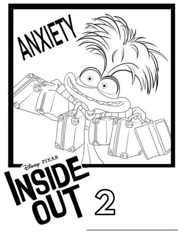 Inside Out 2 coloring pages 71