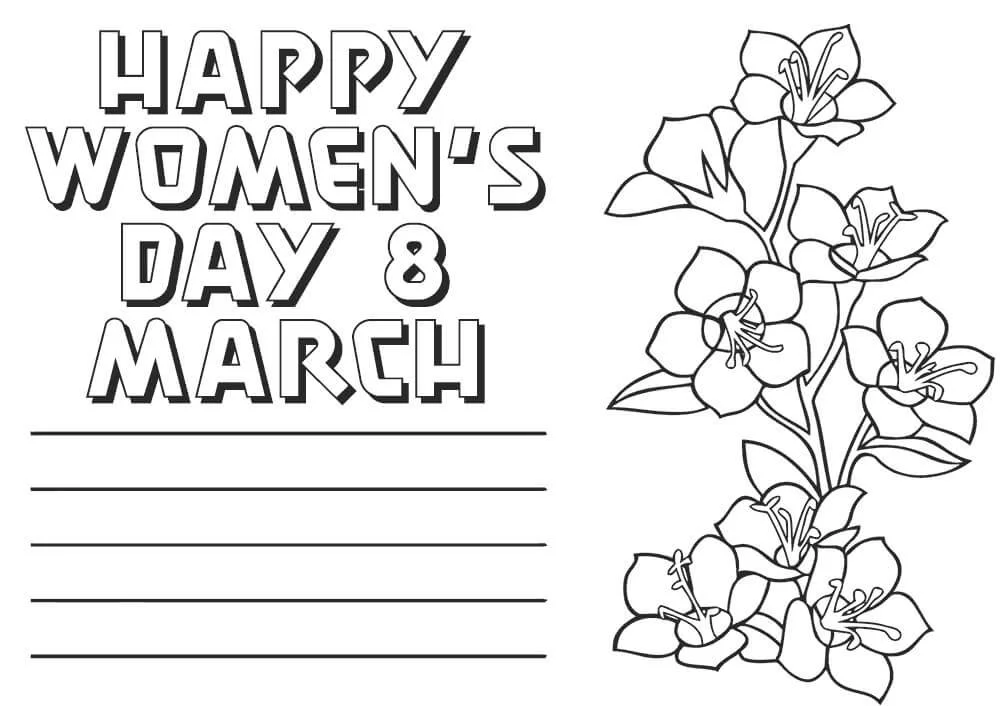 Ausmalbilder zum Internationalen Frauentag 15