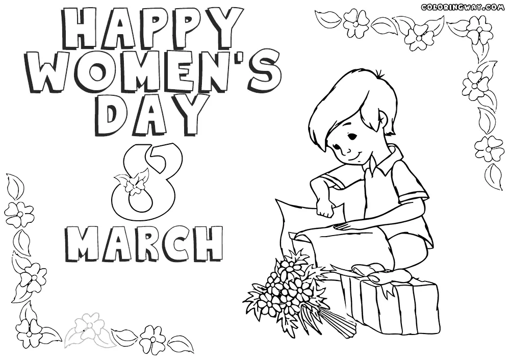 Ausmalbilder zum Internationalen Frauentag 22