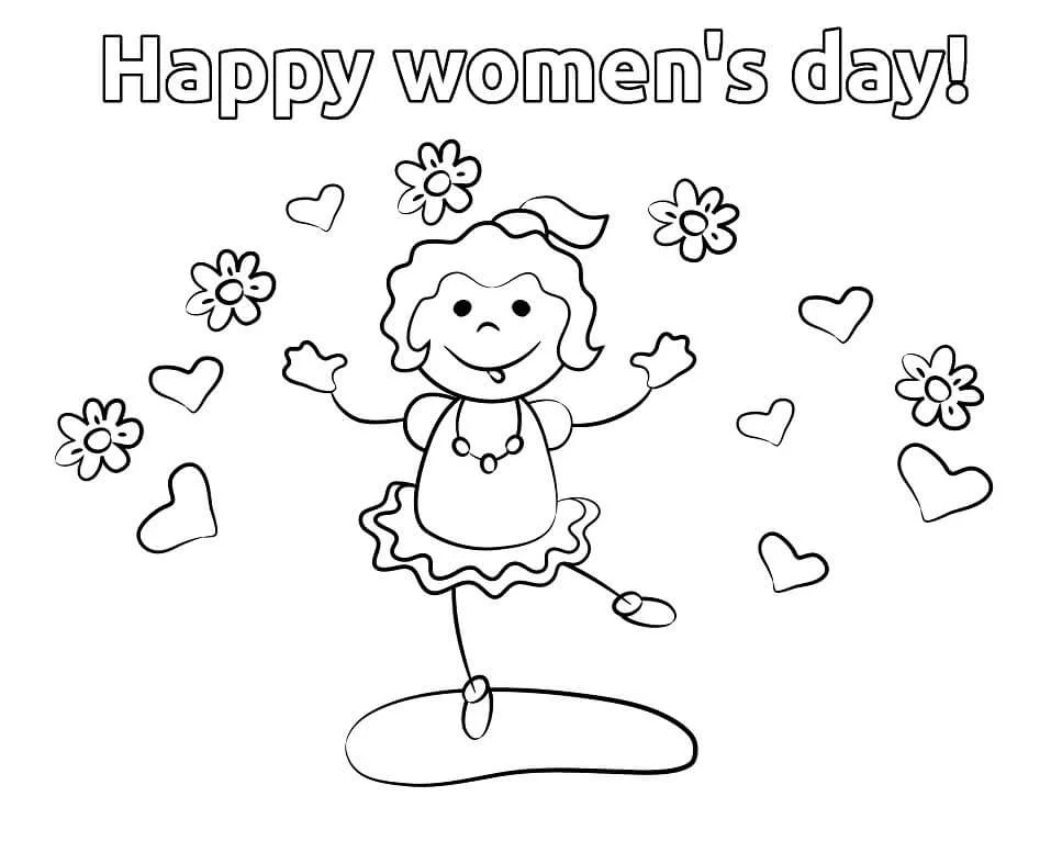 Ausmalbilder zum Internationalen Frauentag 6