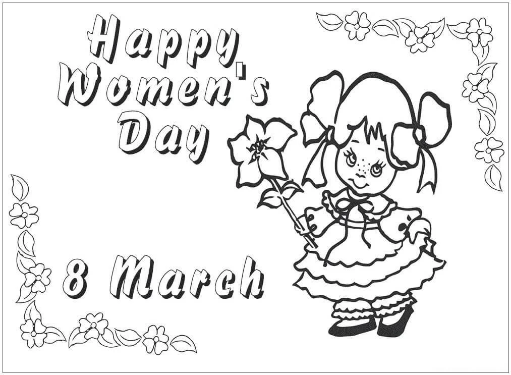 Ausmalbilder zum Internationalen Frauentag 8