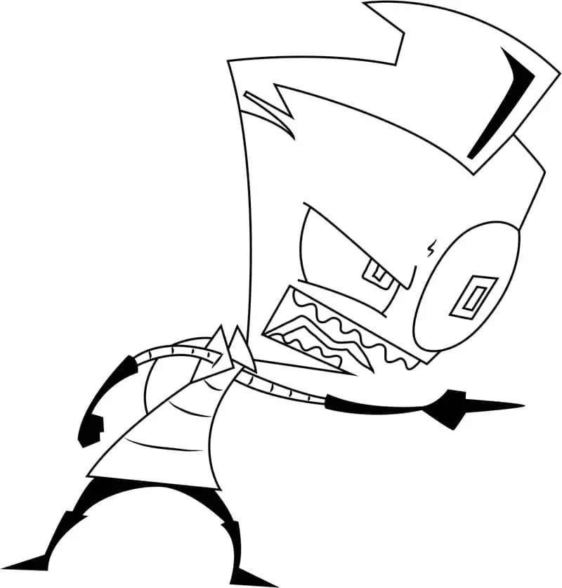 Desenhos de invasor zim Para Colorir 3