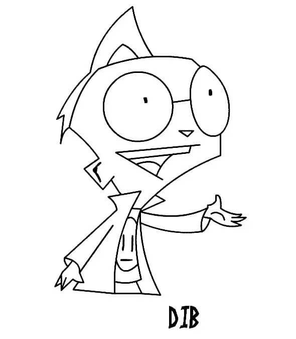 Desenhos de invasor zim Para Colorir 33