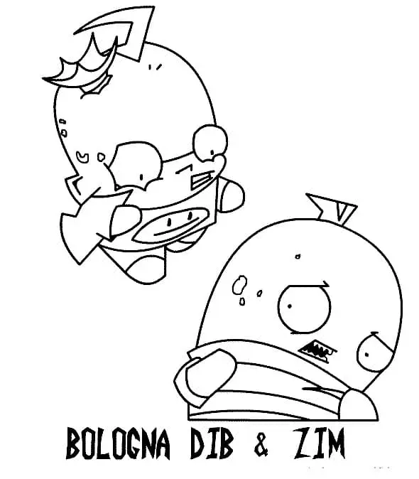 Invader Zim Para Colorear