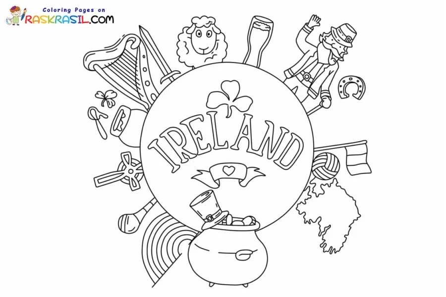 Desenhos de Irlanda Para Colorir 1