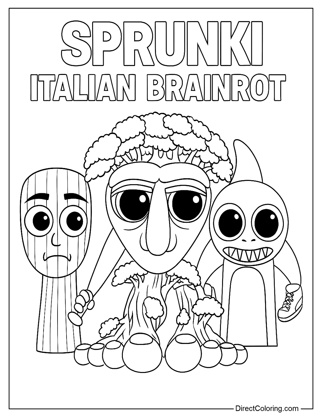 Italian Brainrot Coloring Pages 10