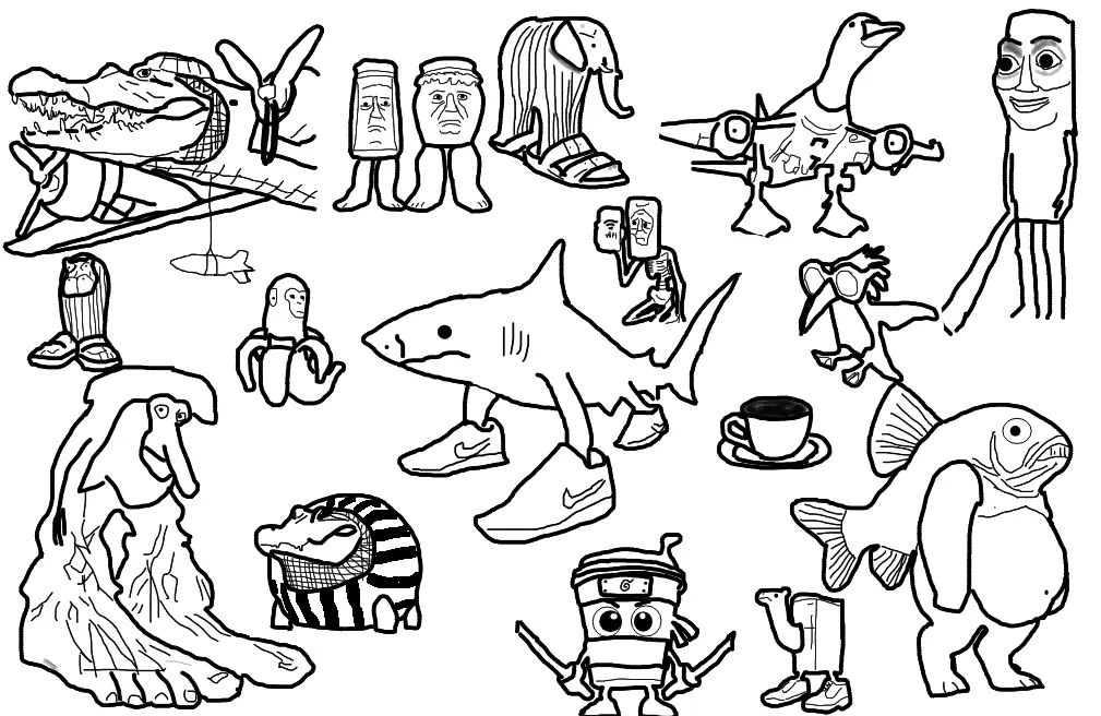 Italian Brainrot Coloring Pages 14
